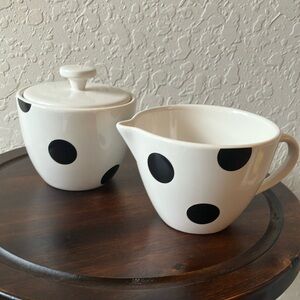 Kate Spade: All in Good Time Deco Dots Sugar & Creamer- set of 2